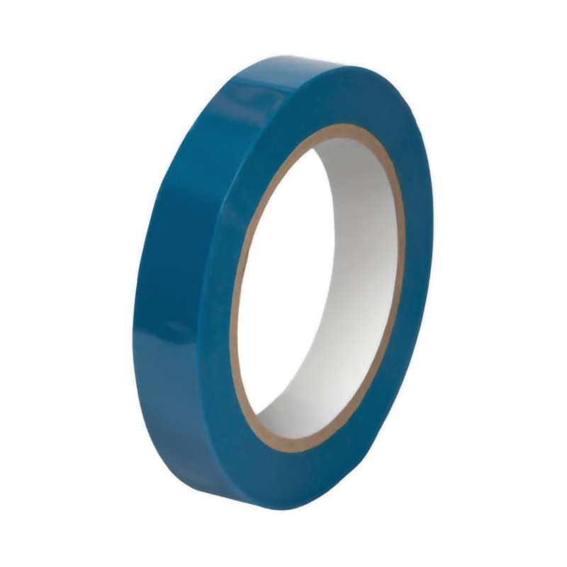 Poly Tape, 400 deg, 3/4"x72 Yds, 3" Core, 3.0 mil, Blue
